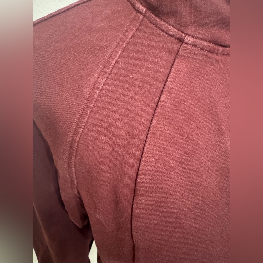 Lululemon Scuba Pullover Hoodie Red Merlot Size 8 - Picture 2 of 8
